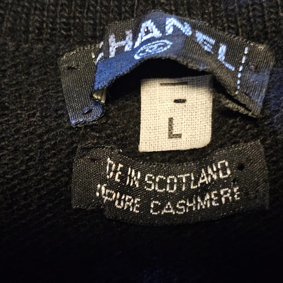 CHANEL Vintage 100% Cashmere Rare Cardigan Authentic Sweater size L - Picture 13 of 16